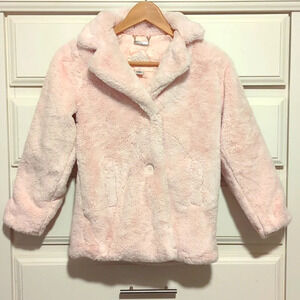 Jou Jou Fuzzy Light Pink Peacoat Winter Jacket Medium 10/12